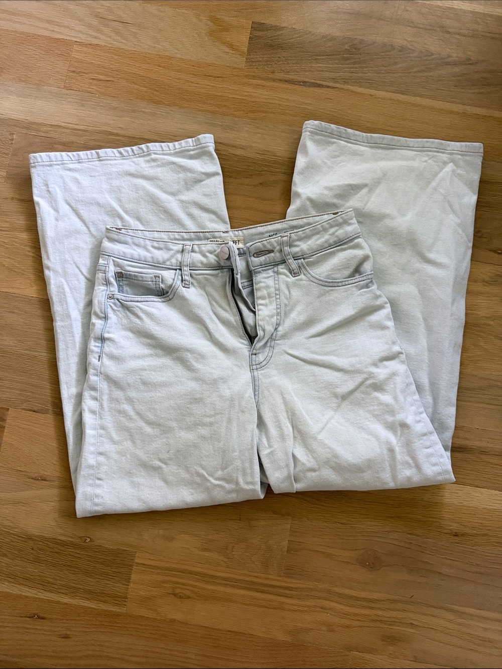 Warp + Weft Nice Cote Crop Wide Leg Jeans